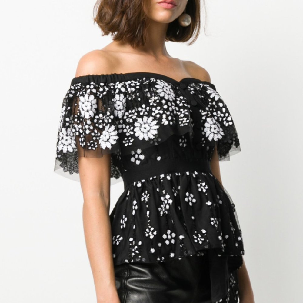 SELF-PORTRAIT off-the-shoulder blouse